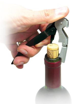 Tirbusonul ospatarului, inox, model negru - VIN BOUQUET 